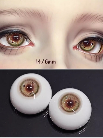 BJD Plaster Brown Eyes 10mm 12mm 14mm 16mm 18mm Eyeballs for Ball-jointed Doll