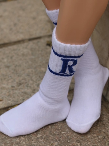 BJD Socks Boy White Letter ...