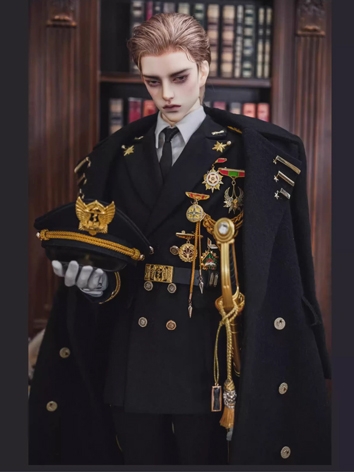 BJD Clothes Boy Black Blue White Green Brown Gray Military Style Uniform Series - Honour Jun Outfit for YC77 AM77 YC76 I