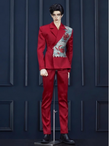 BJD Clothes Boy Dark Red Co...