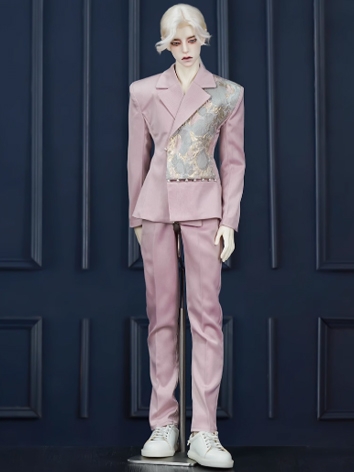 BJD Clothes Boy Gray Pink C...